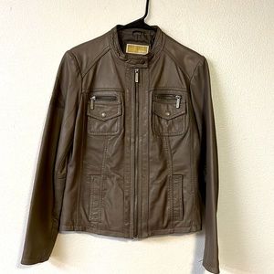 Michael Kors Leather Motorcycle Jacket